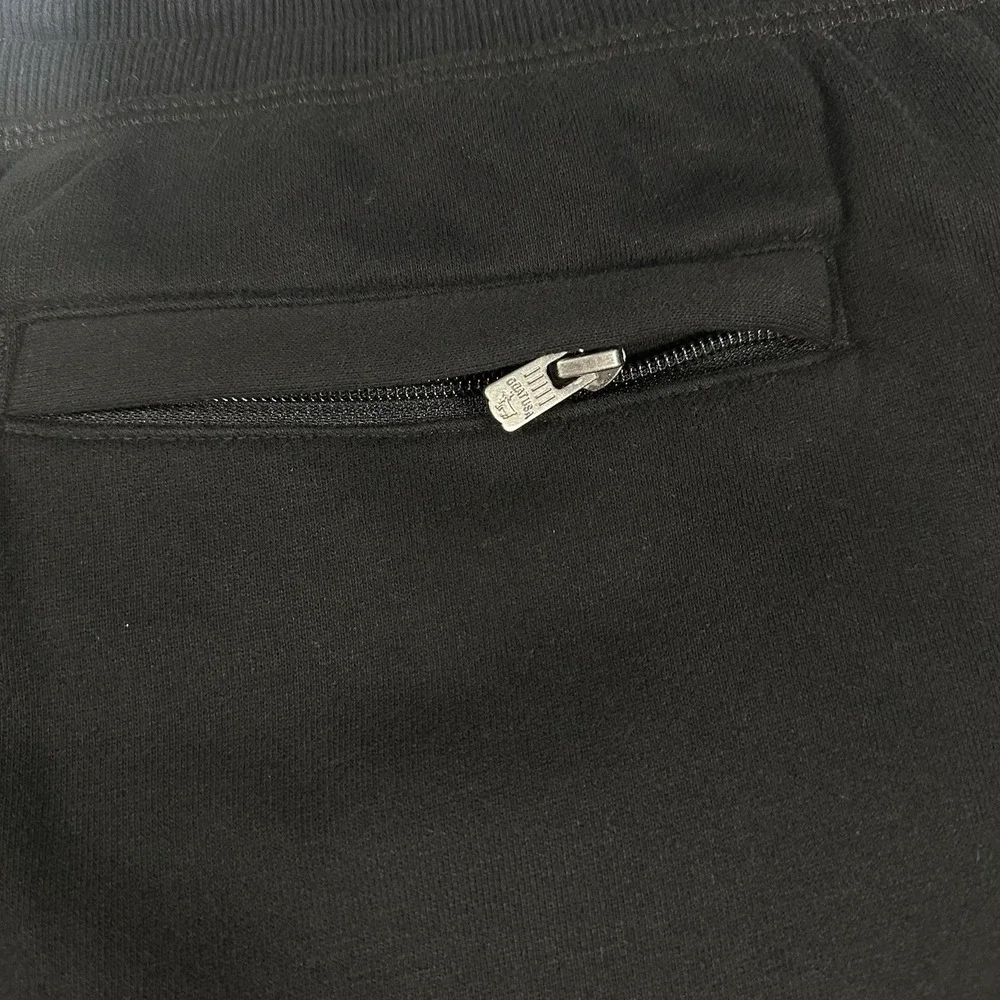 GOAT USA Mens Joggers Black Fleece Sweatpants Embroidered Logo‎ Size XL